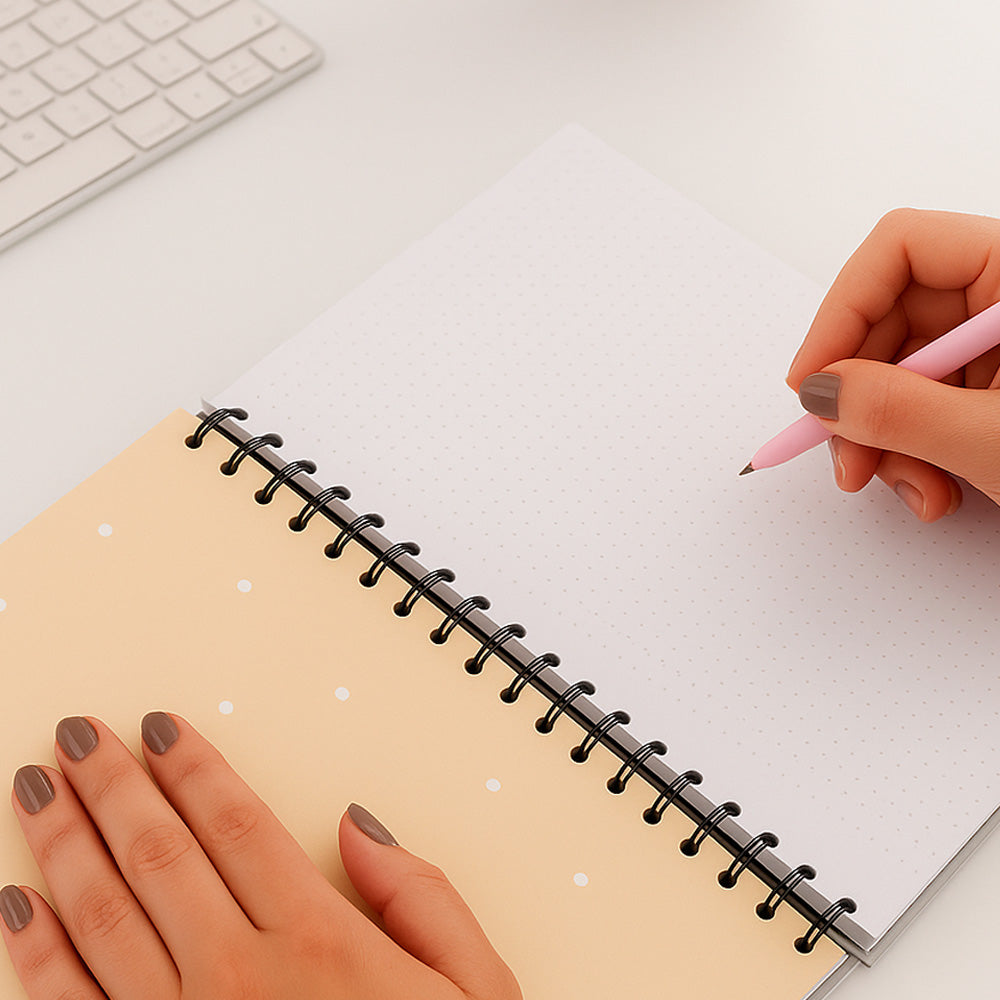 Cuaderno Hojas Punteadas - Salvia