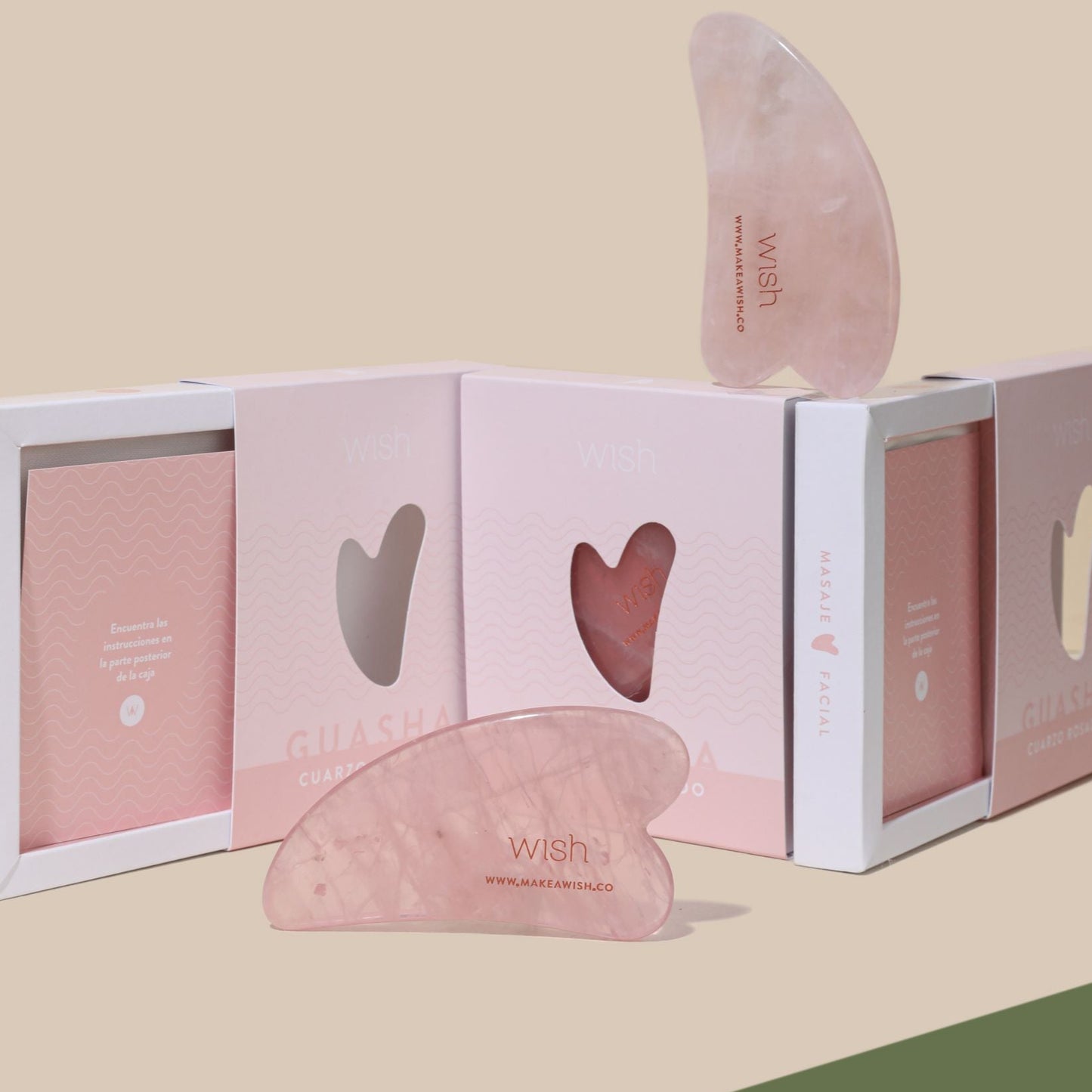 Guasha Cuarzo Rosado