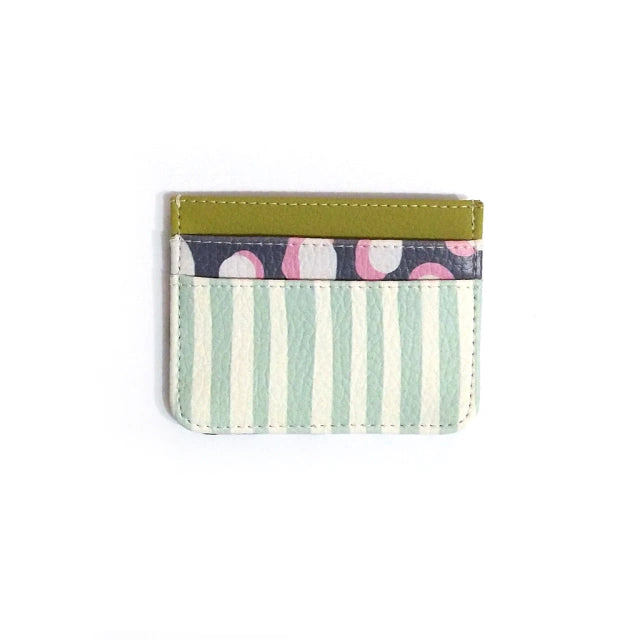 Tarjetero Rainbow Rayas Menta