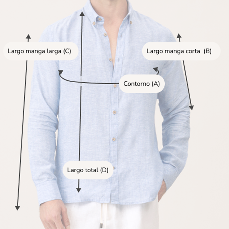Camisa Lino - Manga Larga