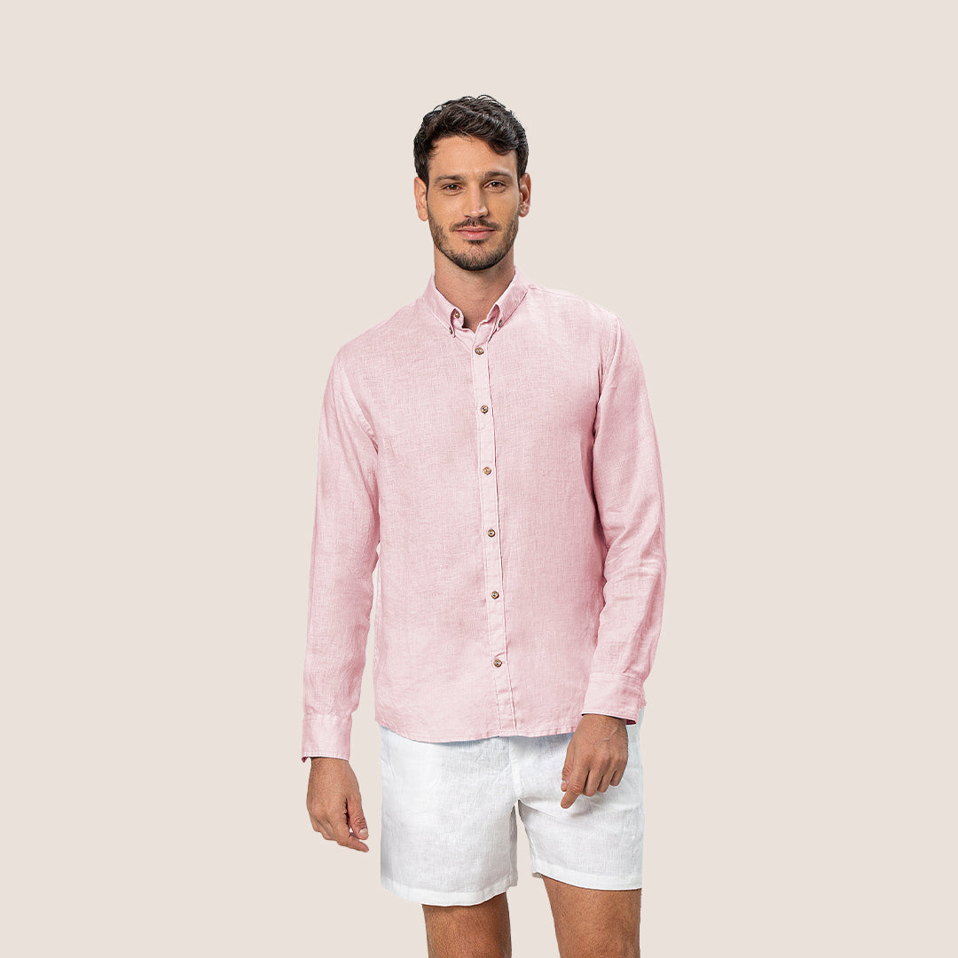 Camisa Lino - Manga Larga