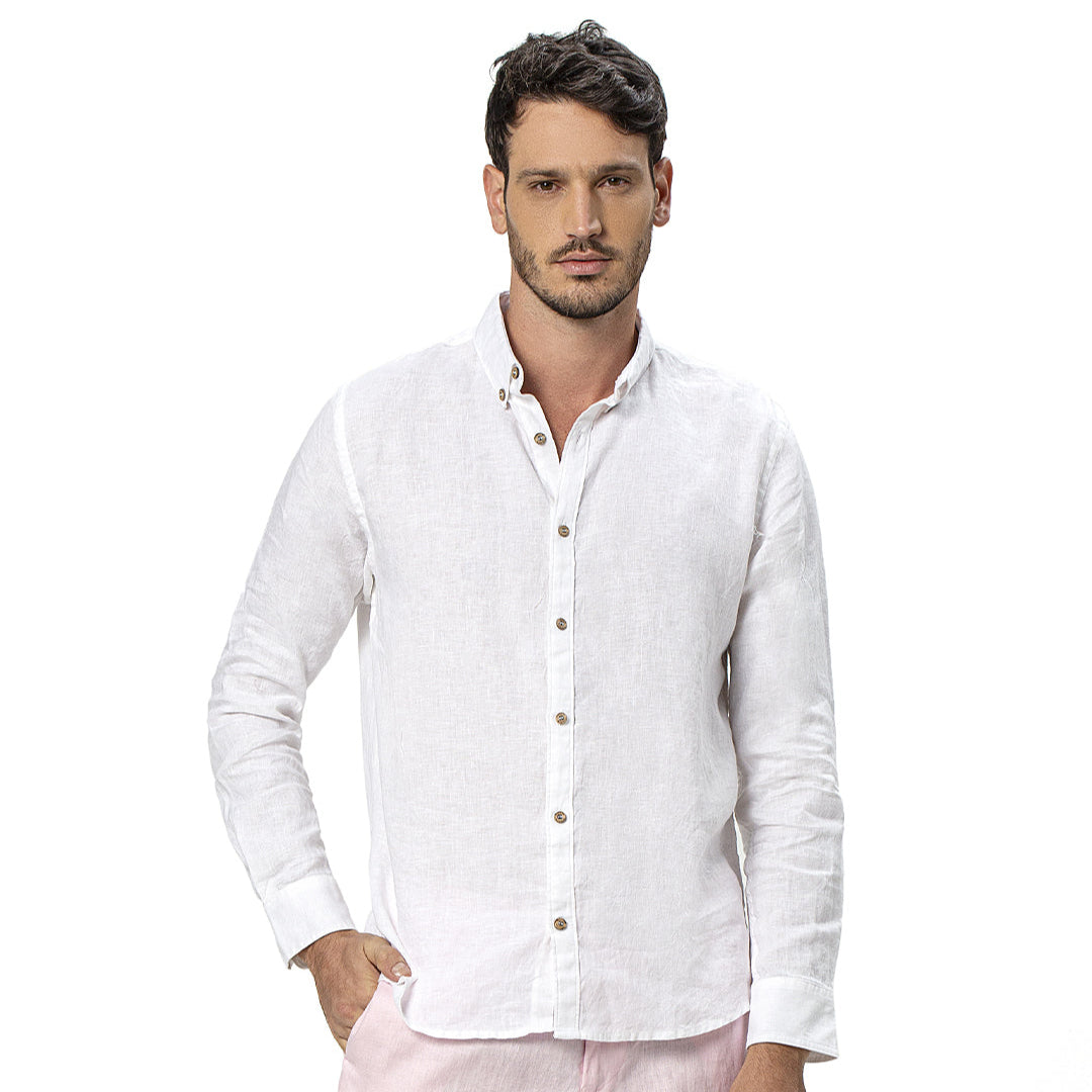 Camisa Lino - Manga Larga