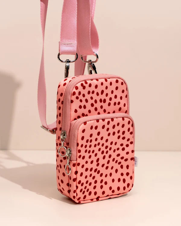 Bolso Porta Celular  - Wine Dots