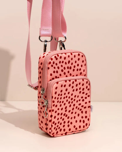 Bolso Porta Celular  - Wine Dots