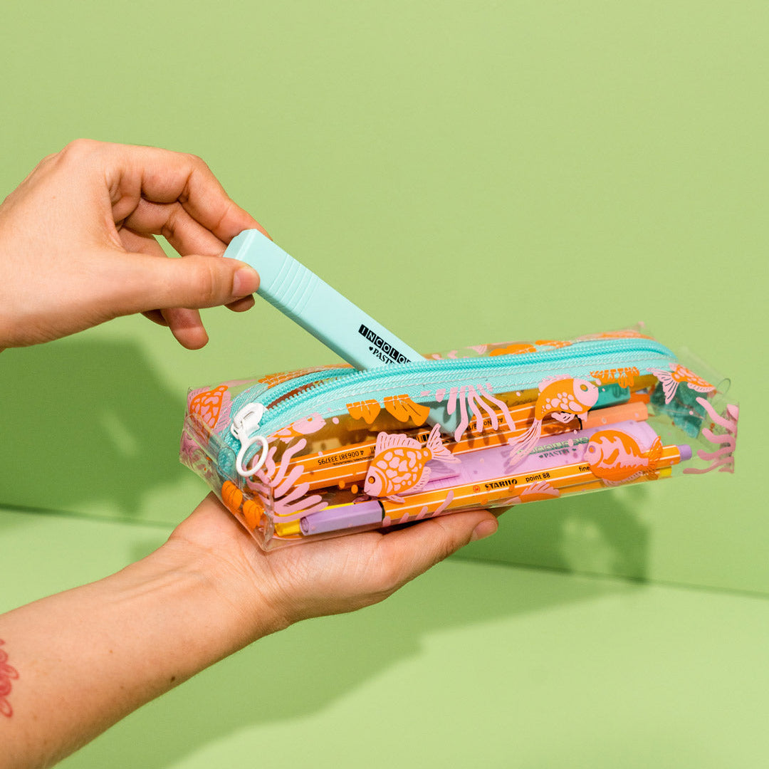 Cartuchera Planchita Fish  Orange