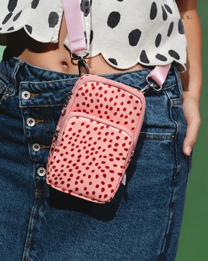 Bolso Porta Celular  - Wine Dots