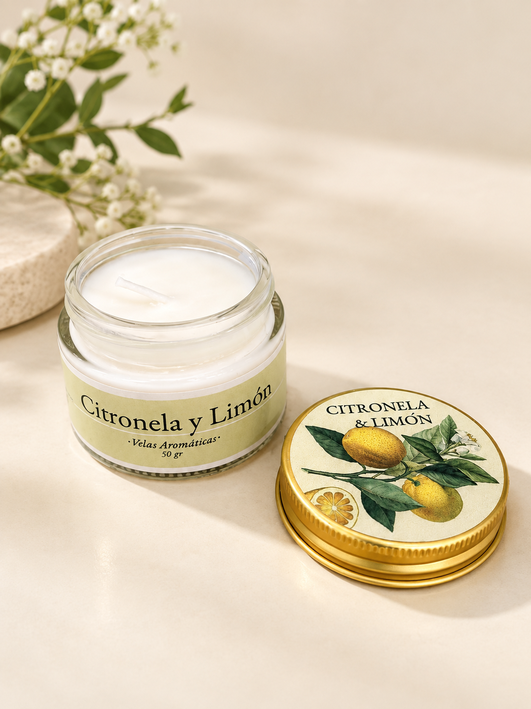 Vela Citronela Y Limón 50gr