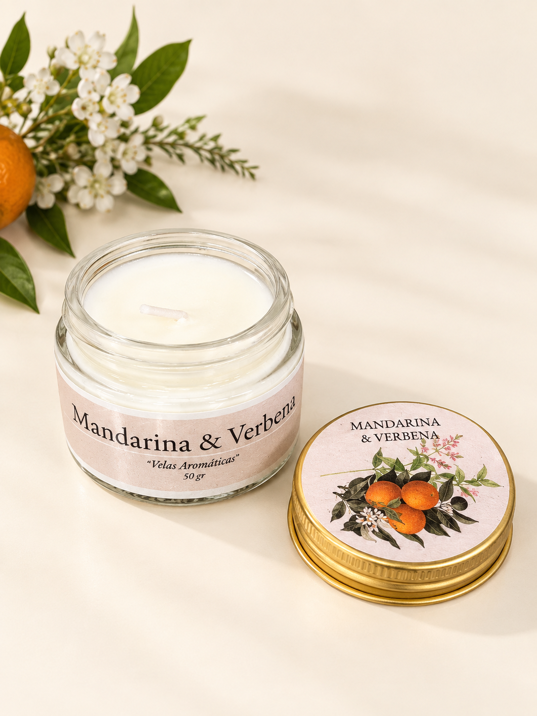 Vela Mandarina Y Verbena 50gr