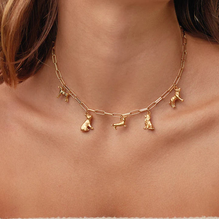 Collar de Charms + Topos Dog Mom
