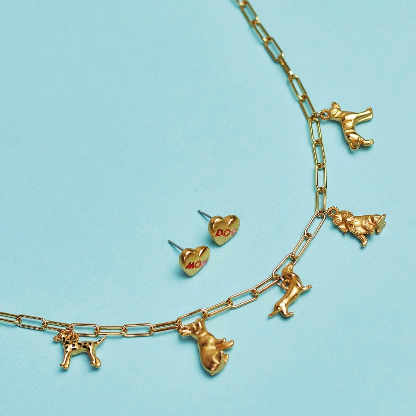 Collar de Charms + Topos Dog Mom