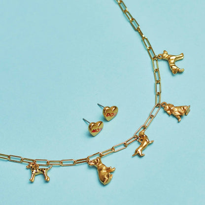 Collar de Charms + Topos Dog Mom