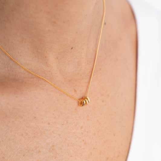Collar Cadena Oro 3 Argollas