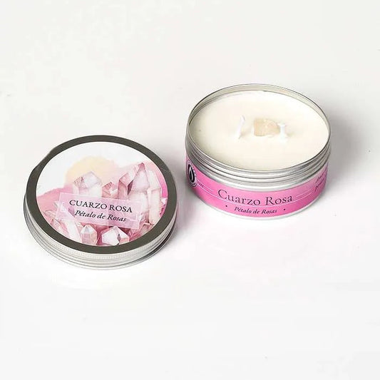 Vela Lata - Cuarzo Rosa