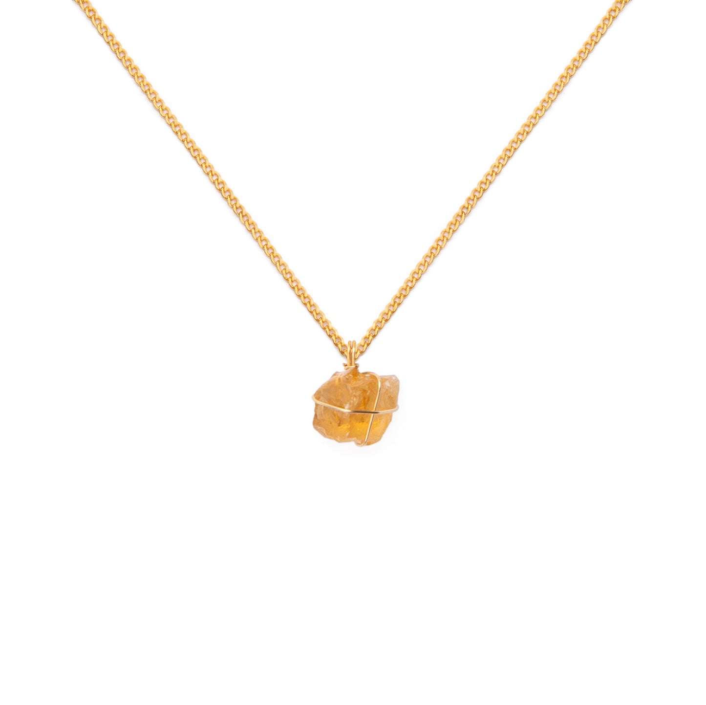 Collar Cadena Oro Citrino