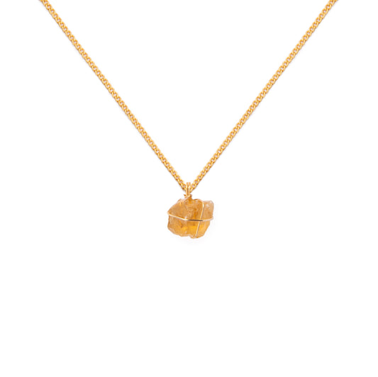 Collar Cadena Oro Citrino