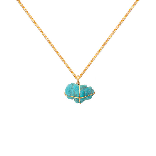 Collar Cadena Oro Turquesa