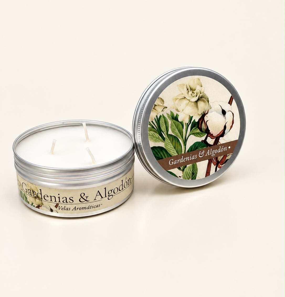 Lata Gardenias y Algodón