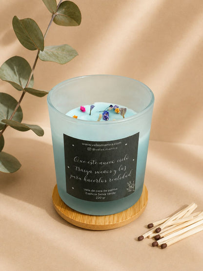 Vela Floral - Azul