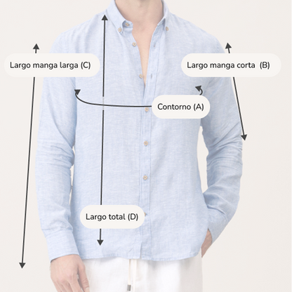 Camisa Lino - Manga Larga